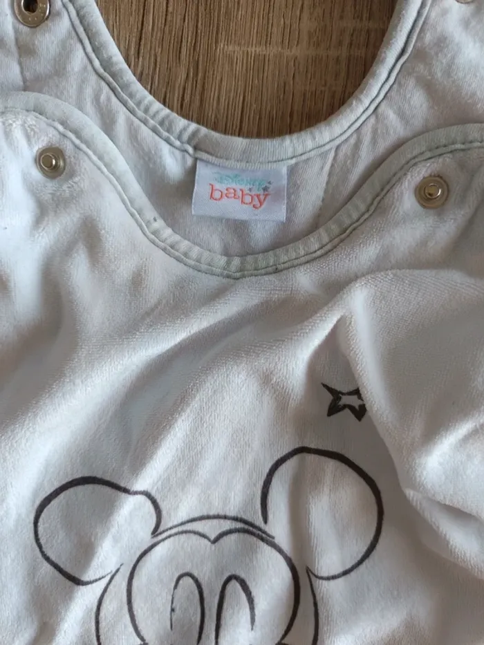 Gigoteuse turbulette beige et marron Mickey bébé 0-3 mois Disney baby - photo numéro 3