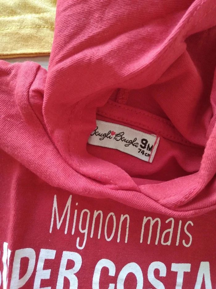 Lot de 3 tee-shirts 9 mois - 74 cm - photo numéro 5