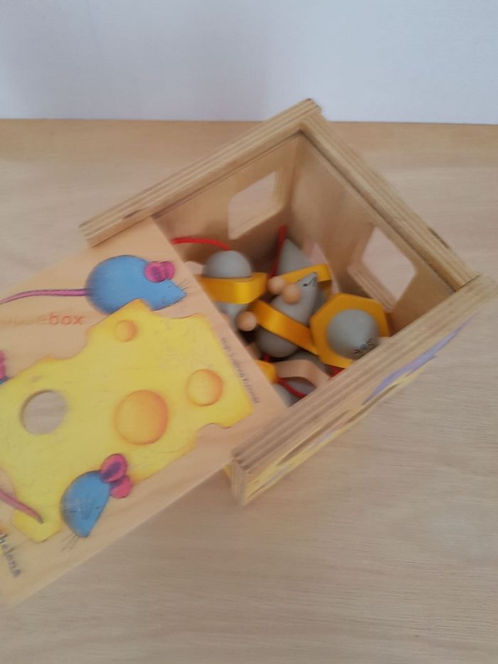 Chelona boîte à formes en bois Mouse box - photo numéro 2