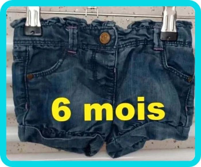 Short  en  jeans  Tape à  l'oeil  Taille  6  mois