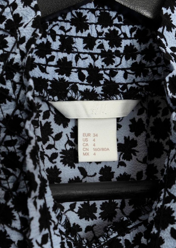 Robe imprimé fleurs manches papillons• floral print dress H&M Taille 34 - photo numéro 7