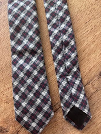 Cravate carreaux bleu marine et bordeaux Jules