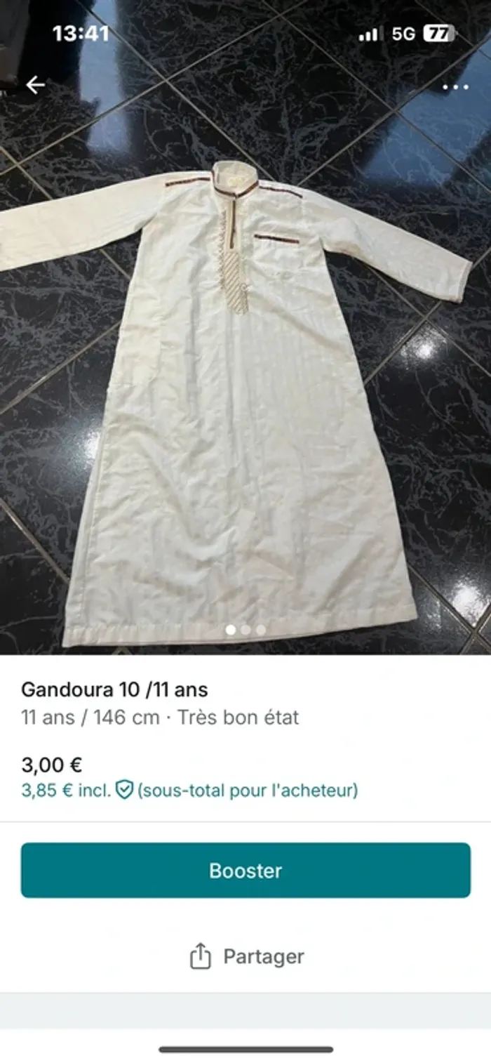 Gandoura 10/11 ans - photo numéro 3