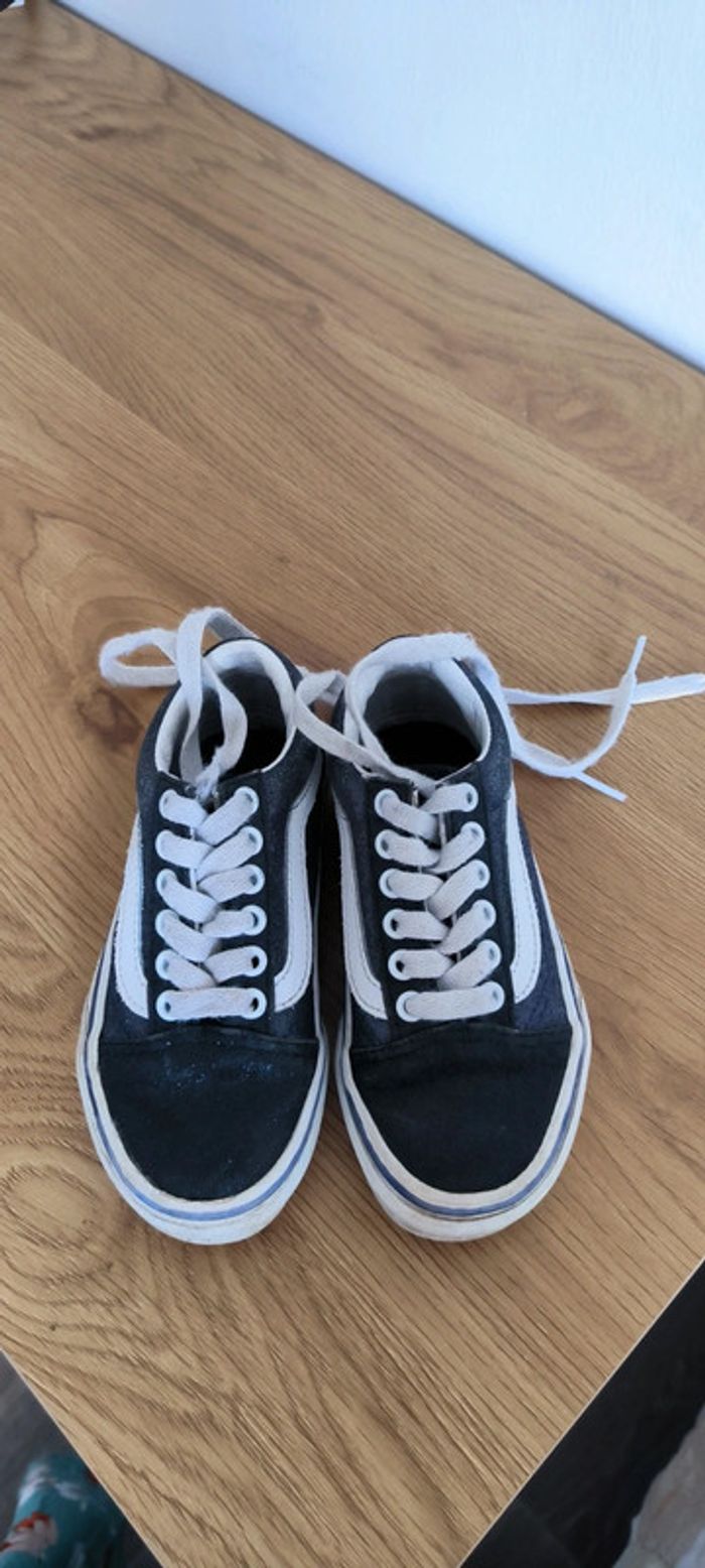 Baskets vans à lacets bleu pailletée 27 - photo numéro 2