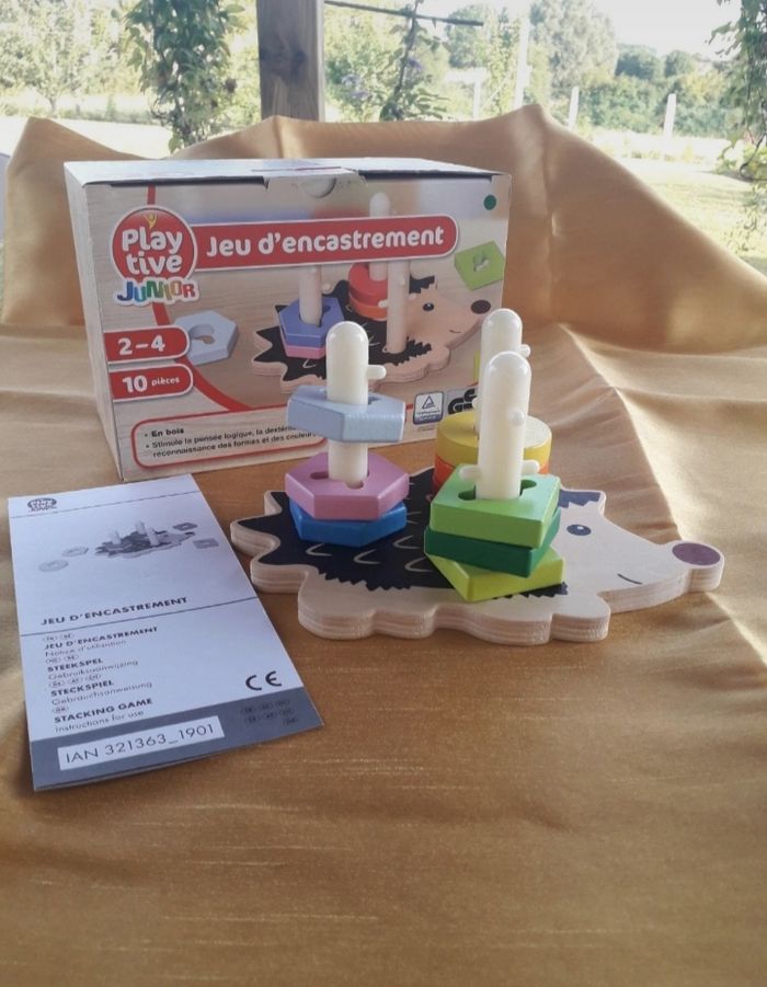 Jeu bois encastrement herisson playtive