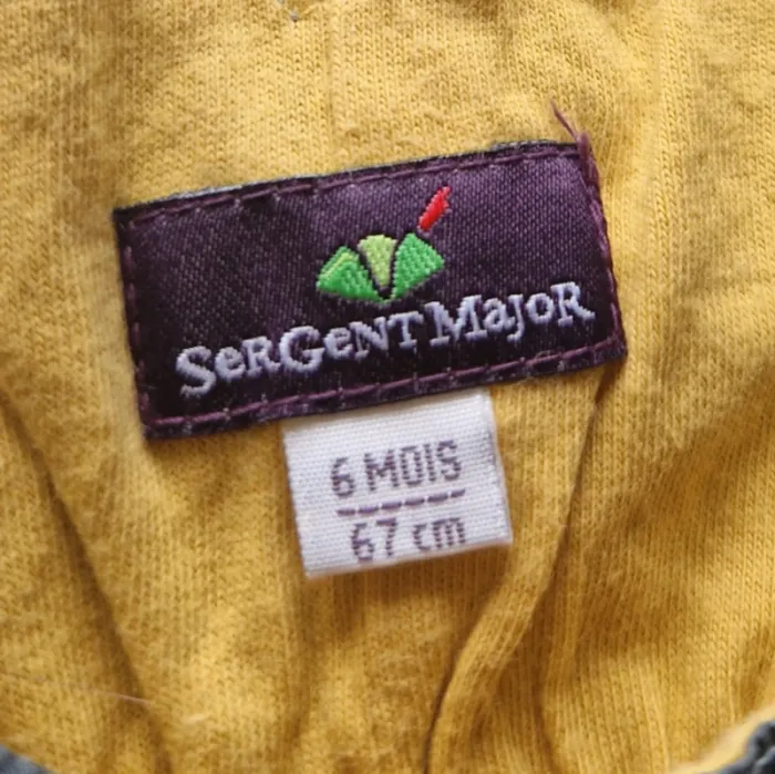 Lot de Salopettes beige & bleu - Sergent Major - Taille 6 mois - photo numéro 6