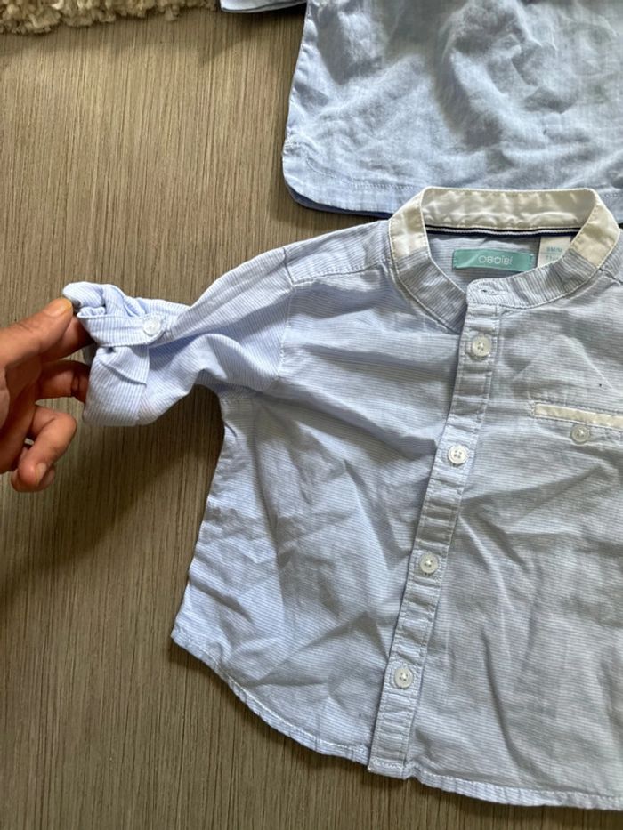 Lot2 chemises assez chic 9 mois garçon - photo numéro 2