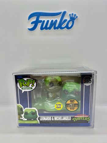 Funko Pop TMN Turtles Leonardo & Michelangelo 335 Glow NFT 999 Pcs