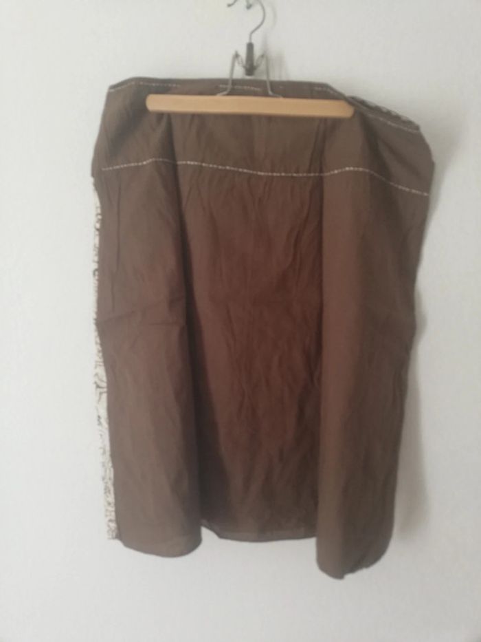 Jupe mi-longue t. 44 Ellyps. Marron à motifs. - photo numéro 10