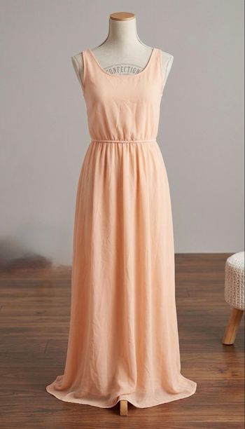 Fonda - Robe longue de cérémonie - Taille S - Pêche / Rose poudré