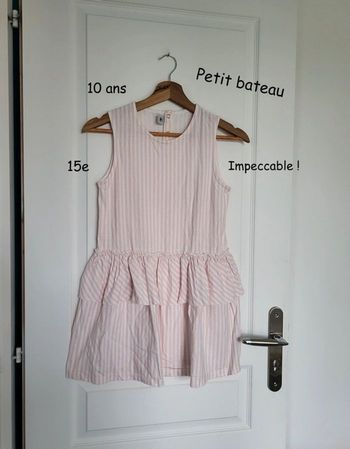 Robe 👗 à rayures Petit Bateau 10 ans comme neuve Prix ferme