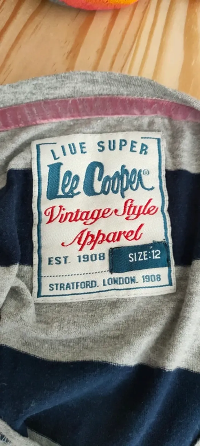 T shirt a rayures Lee Cooper, taille L/40 - photo numéro 7