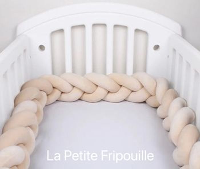 Tour de lit tressé beige 3m - photo numéro 5