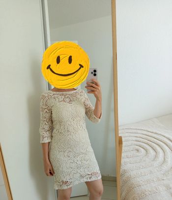 Robe en dentelle beige crème Jennyfer taille 36