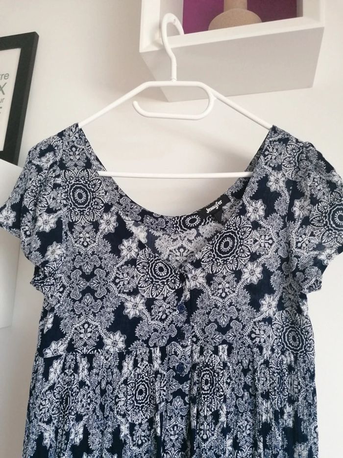 Robe de plage boutonnée bleue Jennyfer taille 36 - photo numéro 2