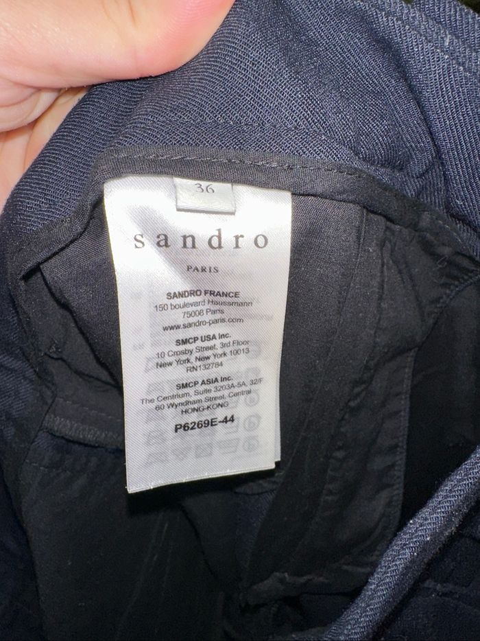 Pantalon bleu marine Sandro - photo numéro 5