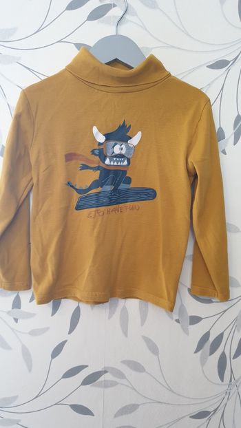 Tee-shirt manche longue col rouler