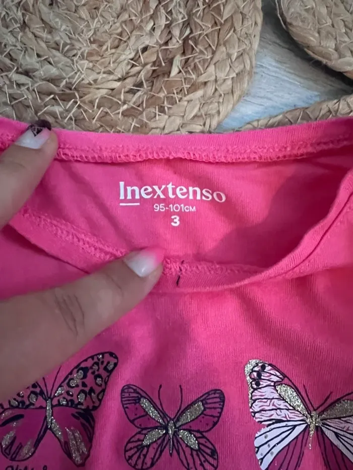 Lot x2 t shirt manches longues fille 3 ans - photo numéro 4