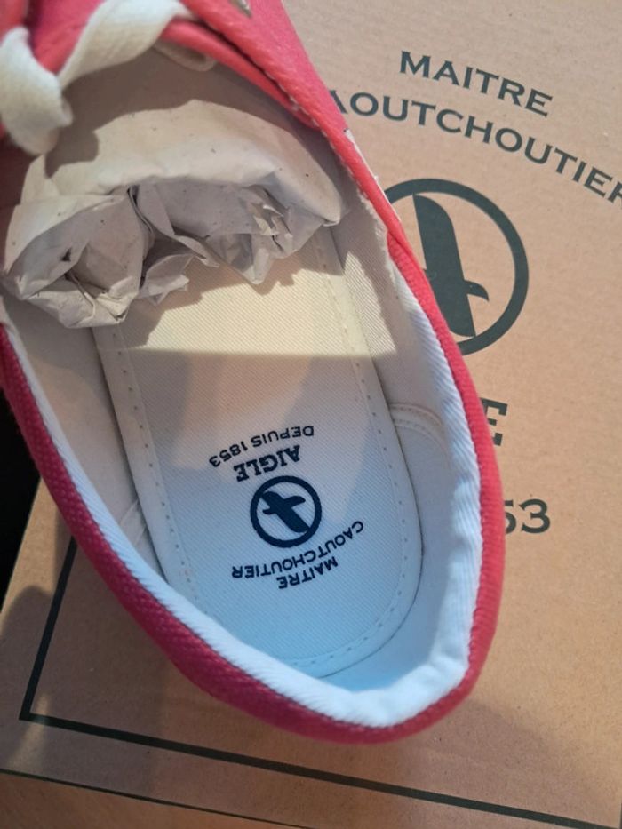 Aigle baskets en toile femme été P.40 neuves - photo numéro 16