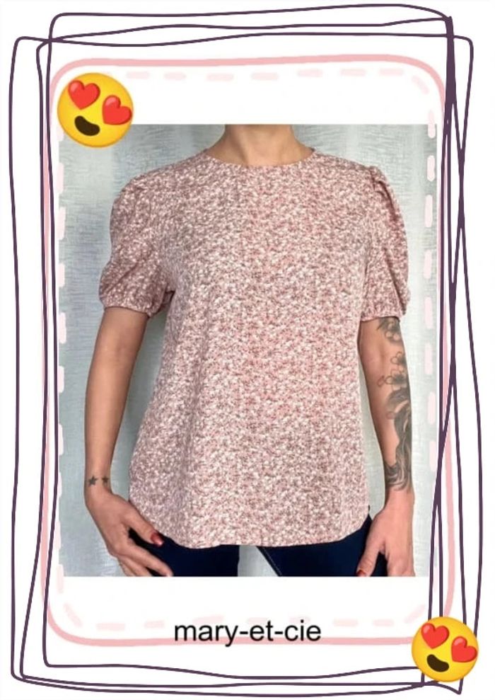 SOLDÉ - Blouse manches courtes taille L - photo numéro 2