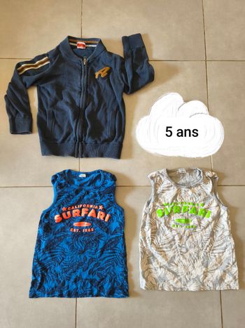 Lot 3 vêtements 5 ans garçon