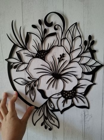 Hibiscus murale métal