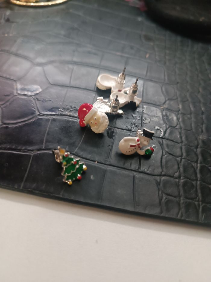 Lot de boucles d'oreille de Noël