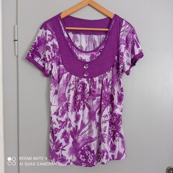 T-shirt à motifs lilas t42/44