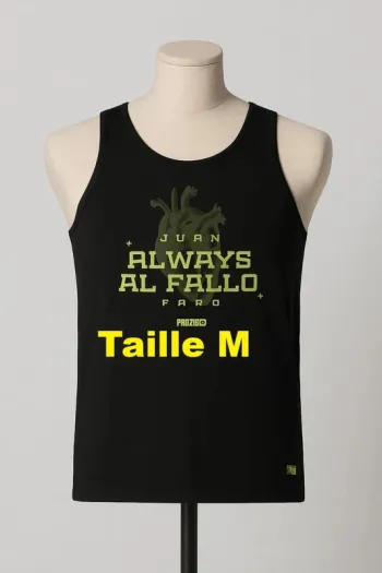 Débardeur noir motif jaune fluo Prozis Taille M