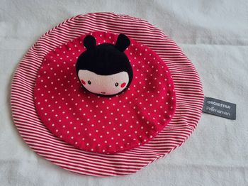Doudou rond plat rouge rose - Coccinelle- Orchestra