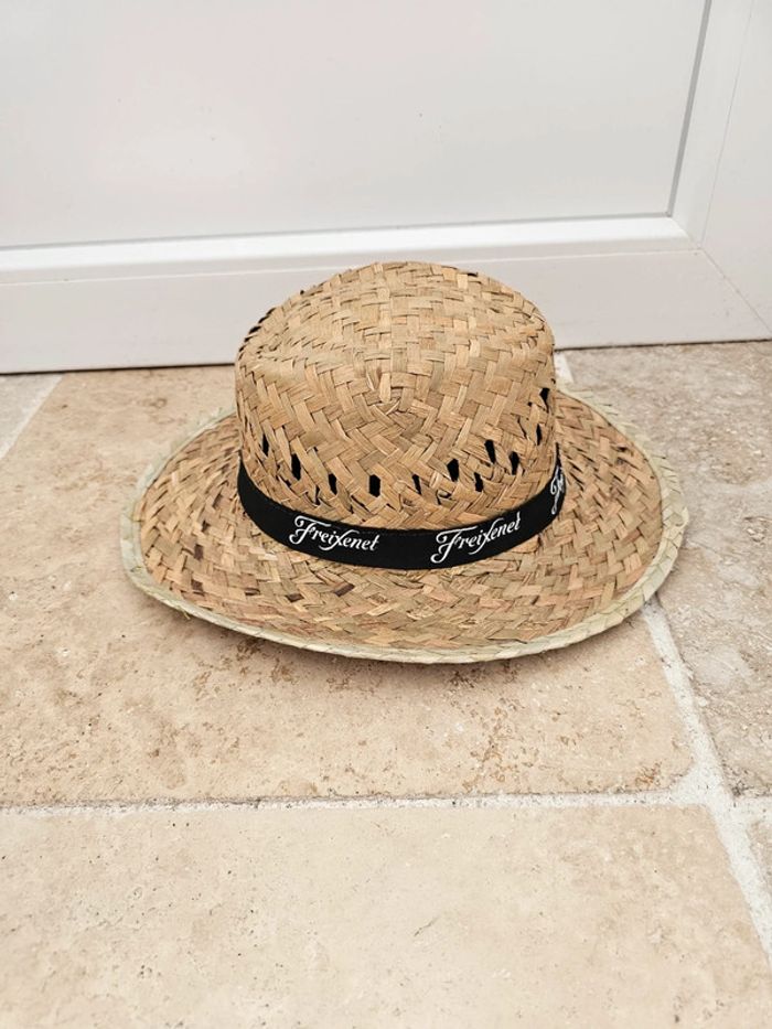 Chapeau de paille homme ou femme mixte Freixenet ruban noir - photo numéro 2