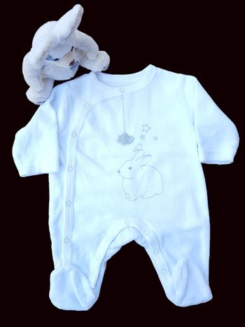 Pyjama blanc mixte - T. Naissance