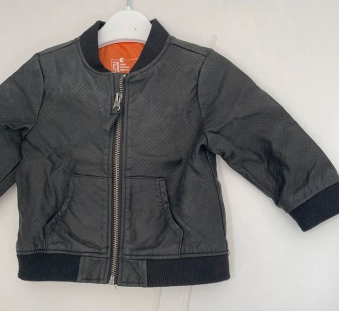 Veste noir cuir 18 mois - photo numéro 2