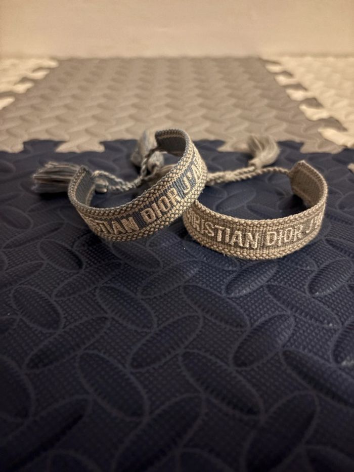 Lot de 3 bracelets en toile / tissu, CD j'adior - photo numéro 8