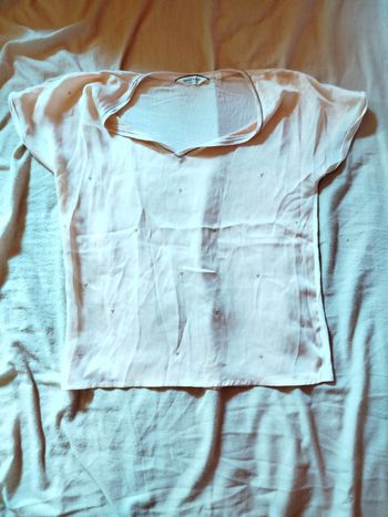 T-shirt femme Naf Naf rose clair avec strass – Taille S | Très bon état