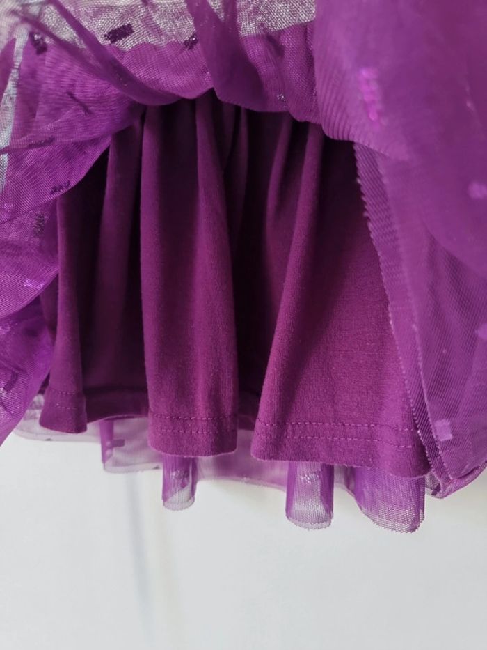 Jupe violette ceinture pailleté argenté 18mois - photo numéro 8