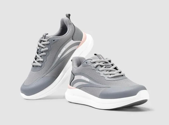 FitVille StepEase V1 Femme Chaussures de Gym rose et grises taille 41