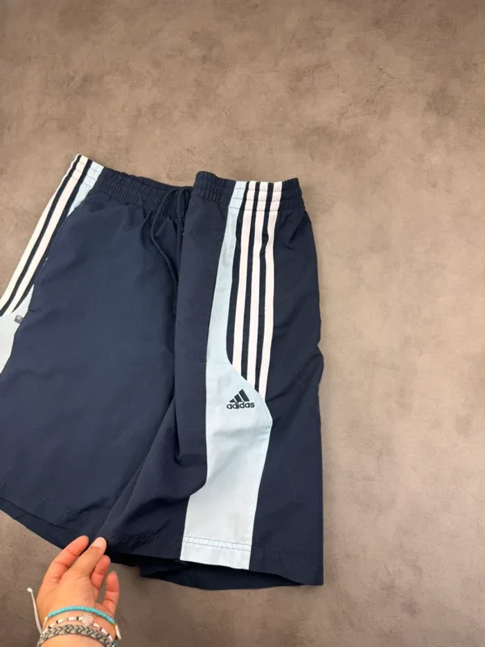 Short Adidas Vintage Bleu Marine Taille M - photo numéro 3