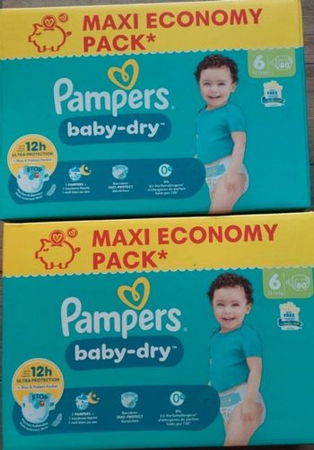 2 maxis economy packs Pampers taille 6