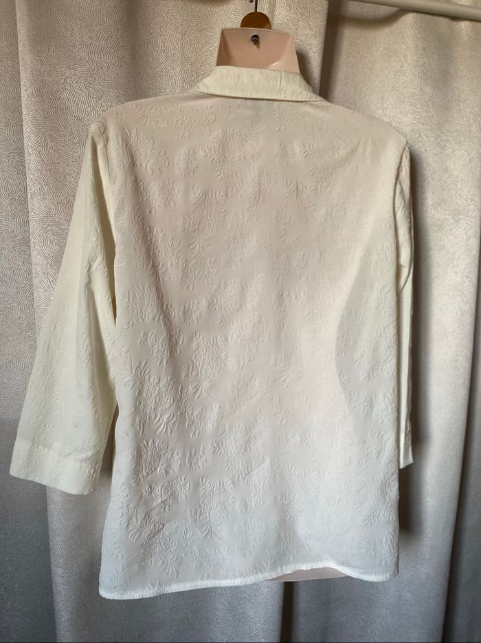 Joli chemisier fleuri crème 42 Bleu bonheur - photo numéro 5