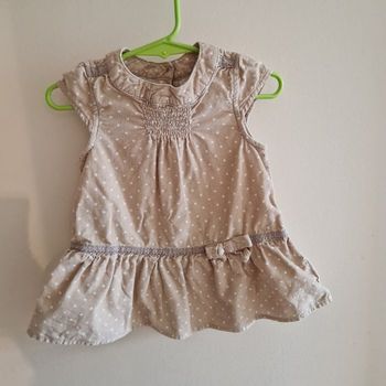 9 mois robe beige velours