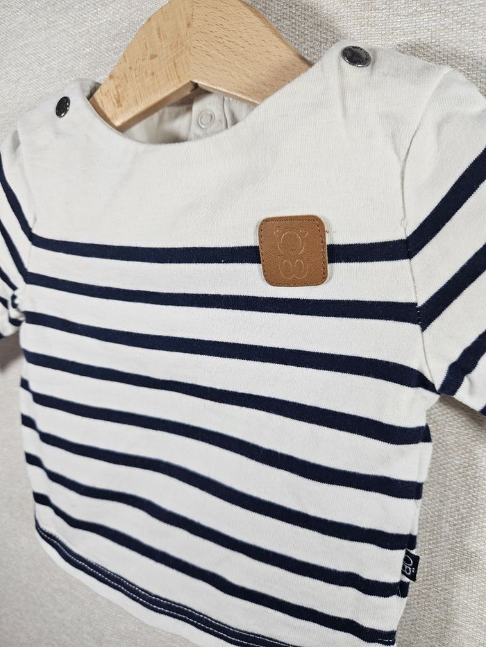 Pull marinière obaïbi  3 mois - photo numéro 2