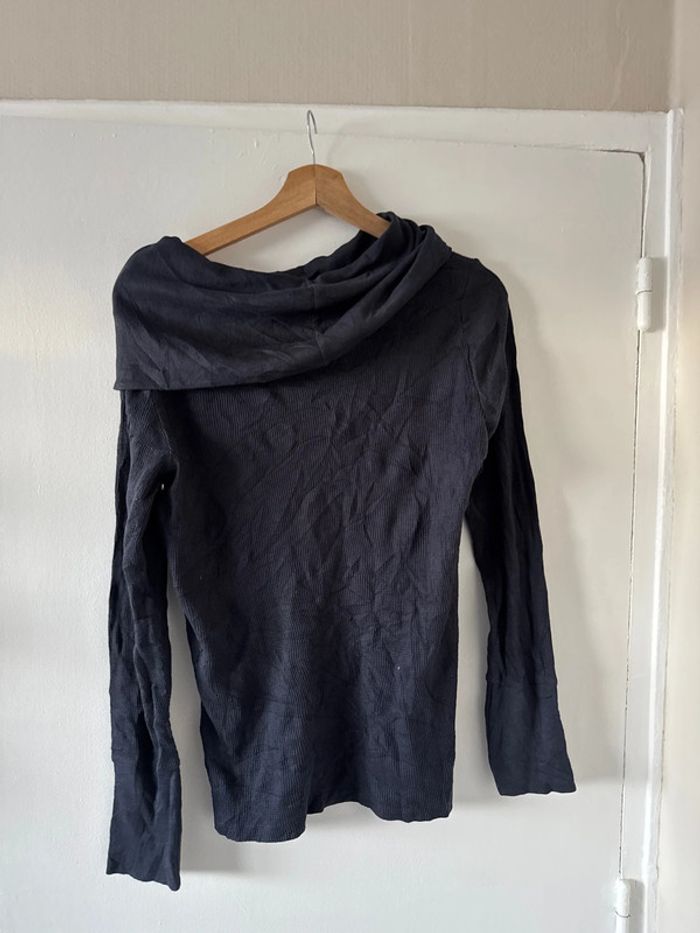 Pull zippé col asymétrique Tommy Hilfiger – Femme – Taille M – Bleu marine - photo numéro 6