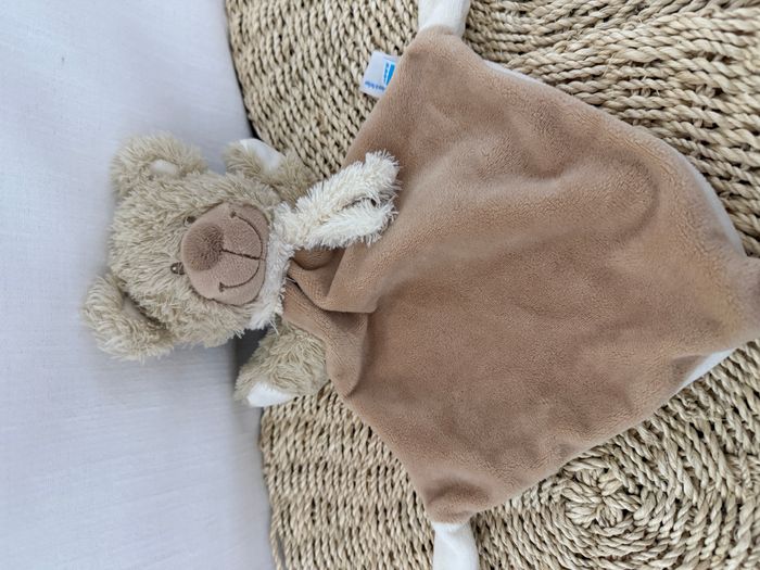 Tex Doudou plat ours écharpe beige marron - photo numéro 4