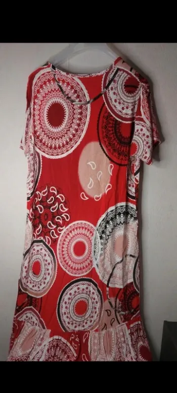 Robe robe blanc imprimé " Yasmine rose"
