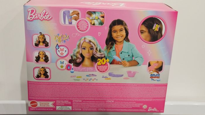 barbie-tête à coiffer color reveal-chevelure brun foncé et accessoires - photo numéro 6