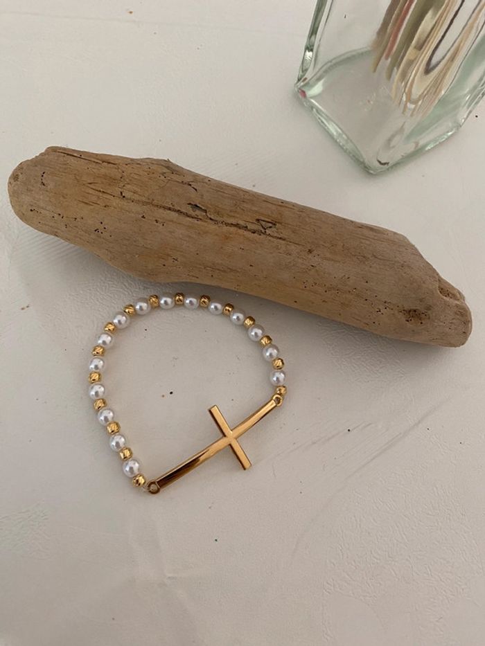 Bracelet acier perle