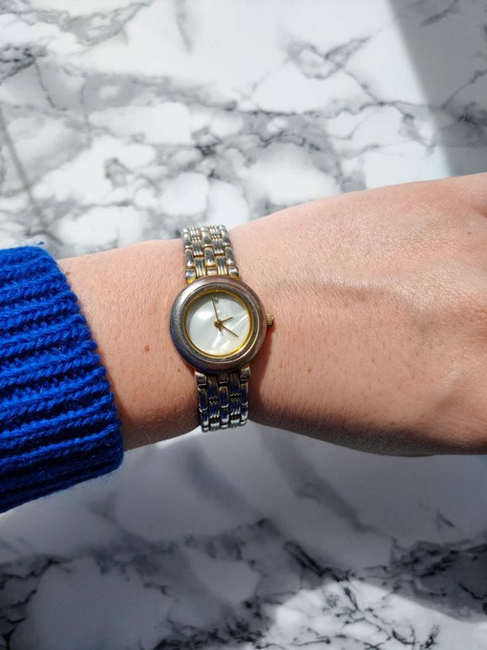 Montre vintage argent et doré - photo numéro 4