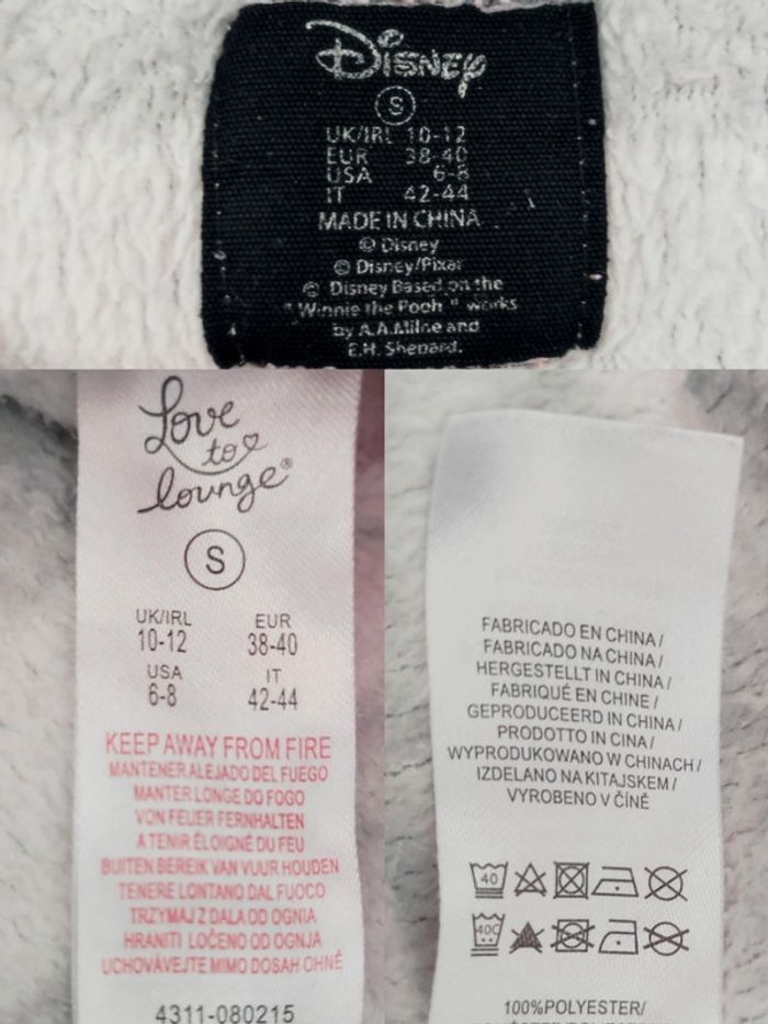 Sweat polaire rayé blanc gris Minnie Rose / Disney × Love to Lounge - 36/S - photo numéro 4