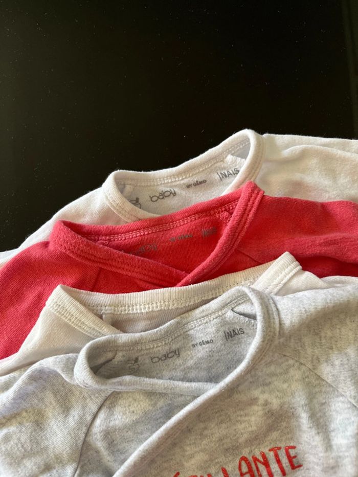 Lot de 4 bodies pour filles, taille naissance - photo numéro 6